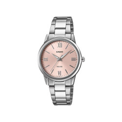 Casio LTP-1303DD-4A ženski sat Classic Lady Analog Roman Numerals Baby Pink Sunray Dial 30mm