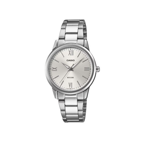 Casio LTP-1303DD-7A ženski sat Classic Lady Analog Roman Numerals Silver Sunray Dial 30mm