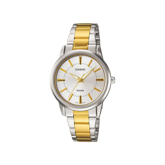 Casio LTP-1303SG-7A ženski sat Classic Lady Analog Two Tone Sunray White Dial 30mm