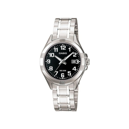 Casio LTP-1308D-1A ženski sat analogni Black Classic Pregledan brojčanik