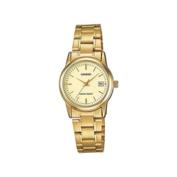 Casio LTP-V002G-9A ženski sat Mini Lady Vintage Style Gold Tone Champagne Sunray Dial 25mm