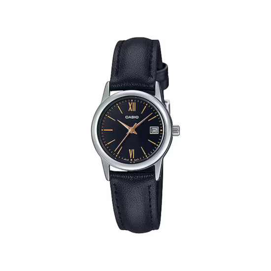 Casio LTP-V002L-1B3 ženski sat Mini Vintage Classic Roman Numerals Black Dial 25mm  • Old Money Vibe