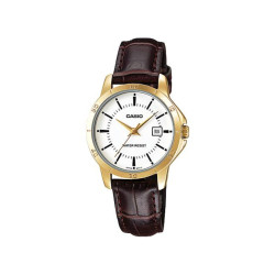 Casio LTP-V004GL-7A ženski sat analogni kožni kaiš Brown Classic