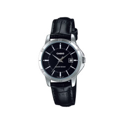 Casio LTP-V004L-1A ženski sat analogni kožni kaiš Black Classic