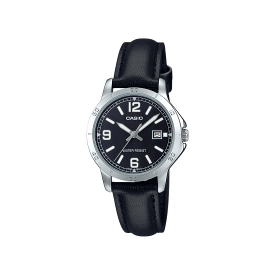 Casio LTP-V004L-1B ženski sat analogni kožni kaiš Black Classic