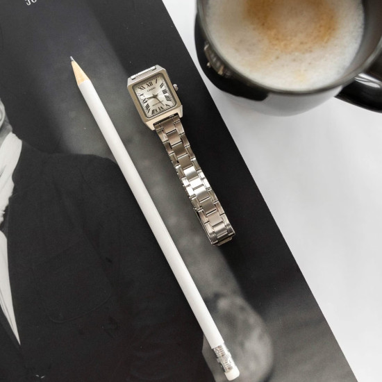 Casio LTP-V007D-7B ženski sat pravougaono kućište White Dial Roman
