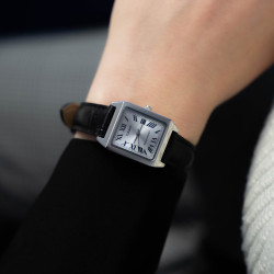 Casio LTP-V007L-7B1 ženski sat pravougaono kućište kožni kaiš Roman