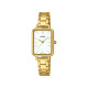 Casio LTP-V009G-7E ženski sat pravougaono kućište Nostalgia Gold ton