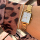 Casio LTP-V009G-7E ženski sat pravougaono kućište Nostalgia Gold ton