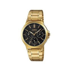 Casio LTP-V300G-1A ženski sat analogni Day Date Gold ton Black Dial Edition