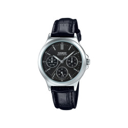 Casio LTP-V300L-1A ženski sat analogni Day Date kožni kaiš Black