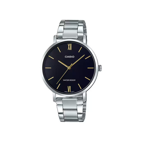 Casio LTP-VT01D-1B ženski sat Minimalist Classic Black Dial Gold detail