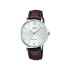 Casio LTP-VT01L-7B2 ženski sat Minimalist Classic Kožni Kaiš Croco Deep Brown White Dial 34mm