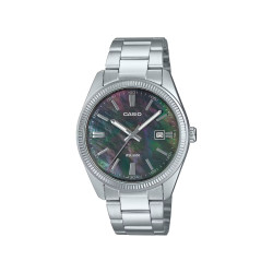 Casio MTP-1302DS-1A unisex Heritage Grande Fluted Bezel Green Mother of Pearl Dial