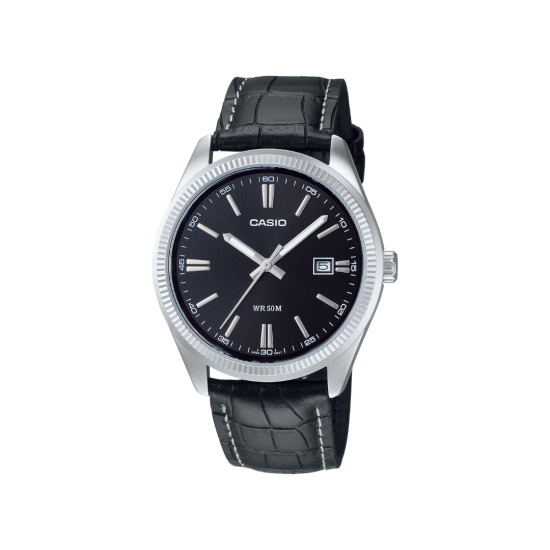 Casio MTP-1302PL-1AV unisex Heritage Grande kožni kaiš Black Dial 38mm Bestseller