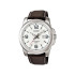 Casio MTP-1314L-7AV muški sat Large Case Classic Brown Kožni Kaiš White Dial