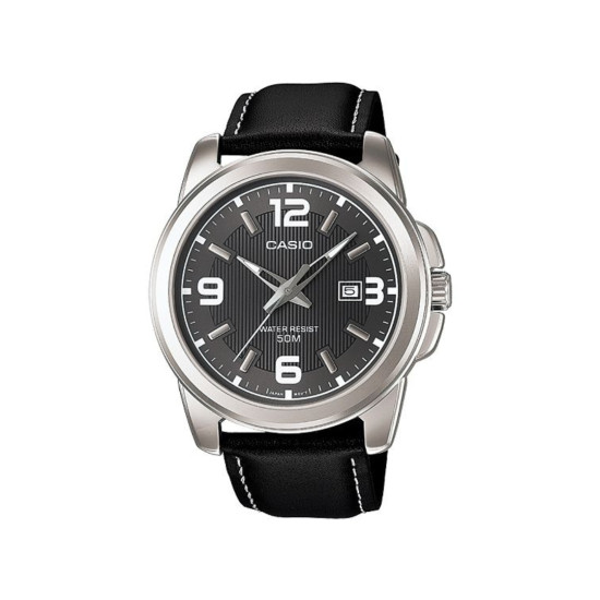 Casio MTP-1314L-8A muški sat Large Case Classic Kožni Kaiš Graphite Dial
