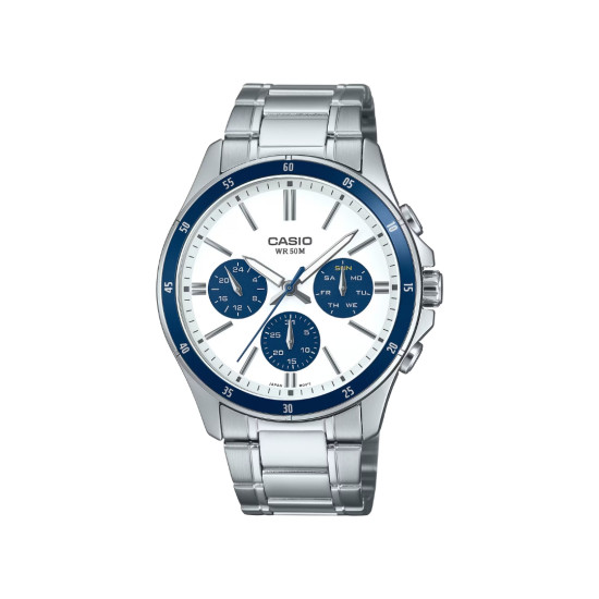 Casio MTP-1374D-7A2 muški sat Multifunkcionalni Sportsko-elegantan White Blue Dial