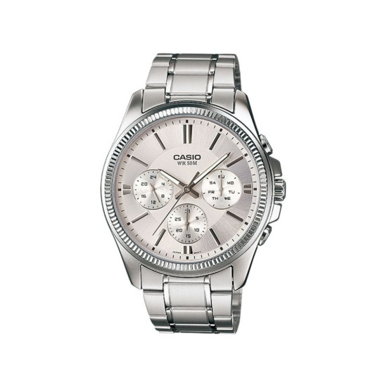 Casio MTP-1375D-7A muški sat Classic Day Date White Dial