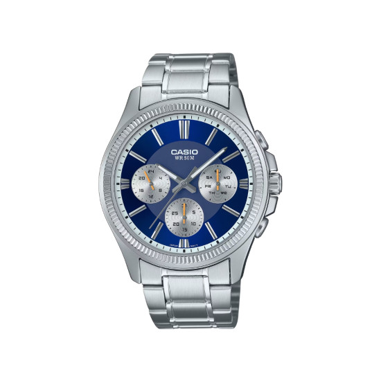 Casio MTP-1375PD-2A1 muški sat Classic Day Date Cobalt Blue Dial