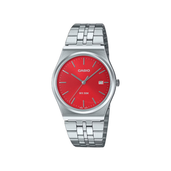 Casio MTP-B145D-4A2 Unisex Vintage 80s Classic Red Dial