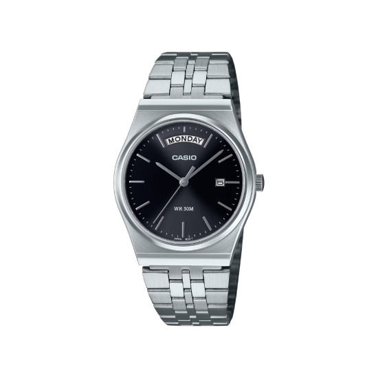 Casio MTP-B146D-1A Unisex Vintage 80s Classic Day Date Graphite Dial