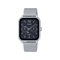 Casio MTP-M305M-1A Unisex Moon Phase Mesh Kaiš Black Dial