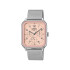 Casio MTP-M306M-4A unisex Retro pravougaoni Day Date Stainless Steel Mesh Band Nude Peach Dial 34mm