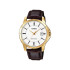 Casio MTP-V004GL-7A muški sat Analogni Gold Tone Classic Date Brown kožni kaiš