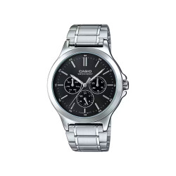 Casio MTP-V300D-1A muški sat Multifunkcionalni Elegantni Silver Tone Black Dial 41mm