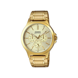 Casio MTP-V300G-9A muški sat Multifunkcionalni Elegantni Gold Tone Champagne Dial