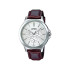 Casio MTP-V300L-7A muški sat Multifunkcionalni Elegantni Brown Kožni kaiš White Dial