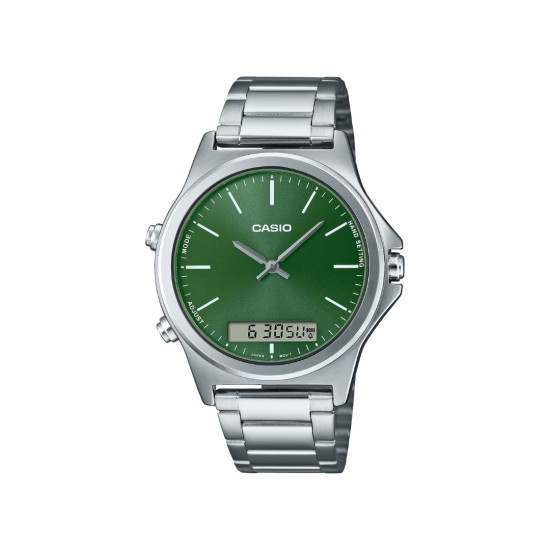 Casio MTP-VC01D-3E muški sat Analogno Digitalni Classic Line Deep Green Dial 42mm
