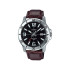 Casio MTP-VD01L-1B unisex Bold Grande Brown Kožni kaiš Black Dial Arabic Numerals