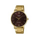 Casio MTP-VT01G-5B unisex Minimalist Grande Gold Tone Cafe Dial