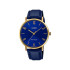 Casio MTP-VT01GL-2B2 unisex Minimalist Grande kožni kaiš Cobalt Blue Dial