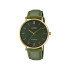 Casio MTP-VT01GL-3BU unisex Minimalist Grande kožni kaiš Forest Green Dial