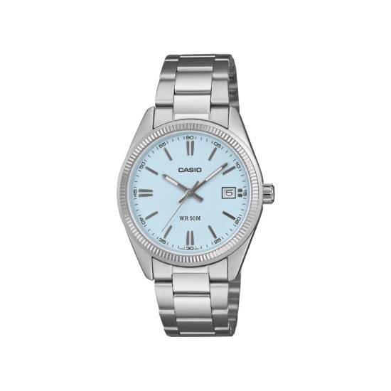 Casio UTP-1302PD-2A2 unisex Heritage Mid-Size Fluted Bezel Baby Blue Sunray Dial 35mm
