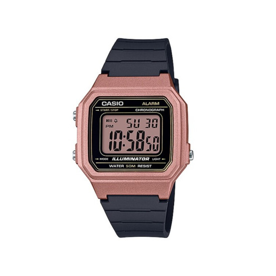Casio Vintage W-217HM-5A unisex Digital Retro XL Rose Gold Tone