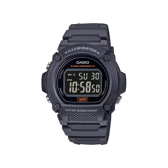 Casio W-219H-8B muški tinejdž sat Sport Digital All Gray 47mm