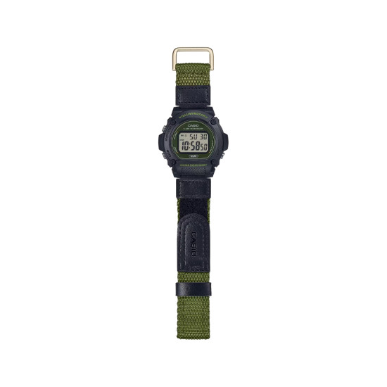 Casio W-219HB-3A muški tinejdž sat Sport Digital Olive Green Black tekstilni kaiš 47mm