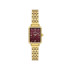 DANIEL KLEIN DK13934-11 ženski sat Vintage Elegance Gold Tone pravougaono kućište Burgundy Sunray Dial 20mm