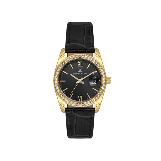 DANIEL KLEIN DK14030-2 ženski sat Classic Black Croco Gold Tone 30mm