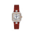 DANIEL KLEIN DK14039-5 ženski sat Roman Numerals Silver Tone Red Croco pravougaoni Sunray White 28mm Rose Gold Detail