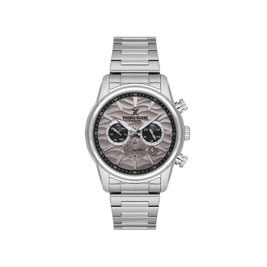 DANIEL KLEIN DK14062-4 muški sat Multifunkcionalni Exclusive Silver Stainless Steel Sand Textured Gray Dial 43mm 