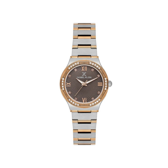 DANIEL KLEIN DK14101-6 ženski sat Elegant Two Tone Rose Gold Mocha Brown Dial 30mm