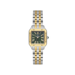DANIEL KLEIN DK14104-5 ženski sat Roman Numerals Two Tone Silver Gold pravougaoni Sunray Deep Green Dial Edition 25mm