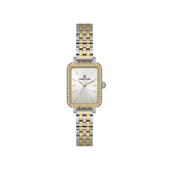 DANIEL KLEIN DK14105-4 ženski sat Two Tone Silver Gold pravougaoni Sunray White Dial Edition 21mm