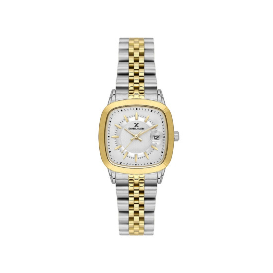 DANIEL KLEIN DK14129-4 ženski sat Cushion Old Money Style Two Tone Gold Silver Stainless Steel White Dial 29mm