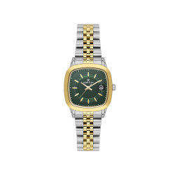 DANIEL KLEIN DK14129-5 ženski sat Cushion Old Money Style Two Tone Gold Silver Stainless Steel Deep Green Dial 29mm